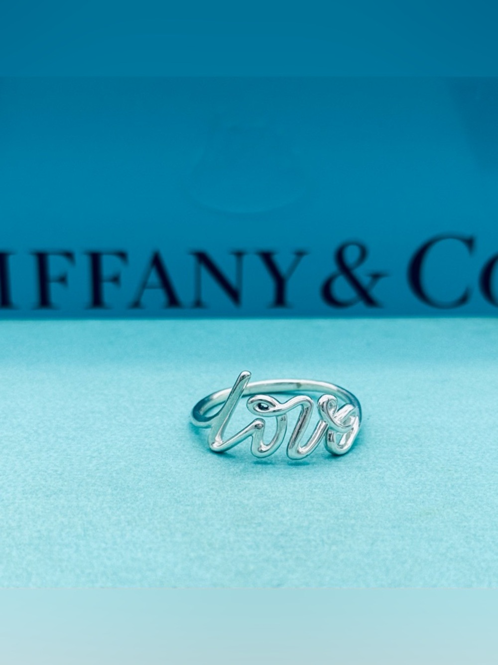 Tiffany & Co.  SS Picasso Graffiti Love Ring Size 8 - Picture 11 of 12